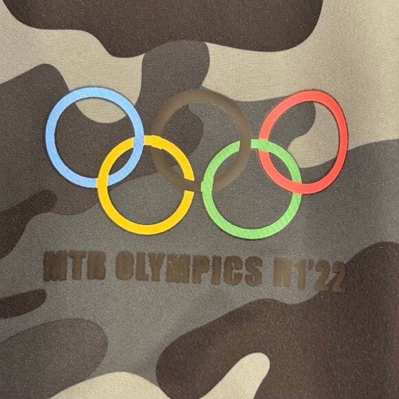 Champion Camo Jacket Mens Large Porsche‎ Olympics Logo Stadium Gear Quarter Zip - Picture 3 of 13